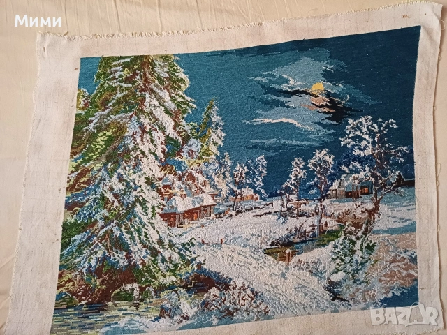 Гоблен "Лунна зима", снимка 2 - Гоблени - 53565141