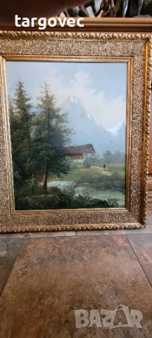 изключително красива картина планински пейзаж внос от западна Европа, снимка 2 - Картини - 50933268