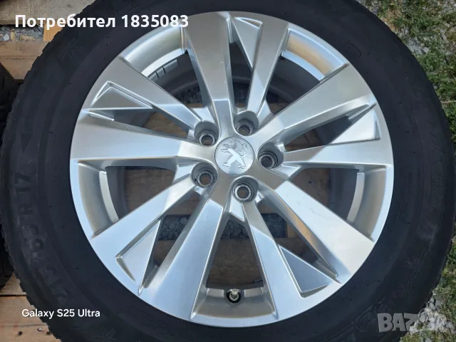 Лети джанти 17ки 5х108 Peugeot + зимни гуми 215/65/17 Michelin, снимка 6 - Гуми и джанти - 55823250