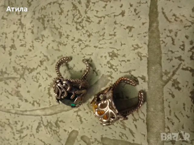 пръстени посребрени, снимка 2 - Пръстени - 48604266