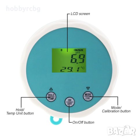 Тестер за измерване на Хлор pH TDS EC ORP Темп. за басейни, джакузи и аквариуми, снимка 7 - Басейни и аксесоари - 40821310