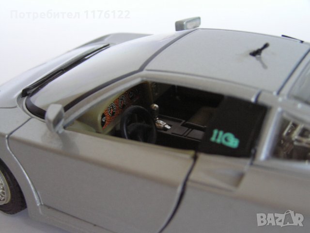Bburago 1/24 '91 Bugatti EB 110 Бураго Бугати Made In Italy, снимка 7 - Коли, камиони, мотори, писти - 35841433