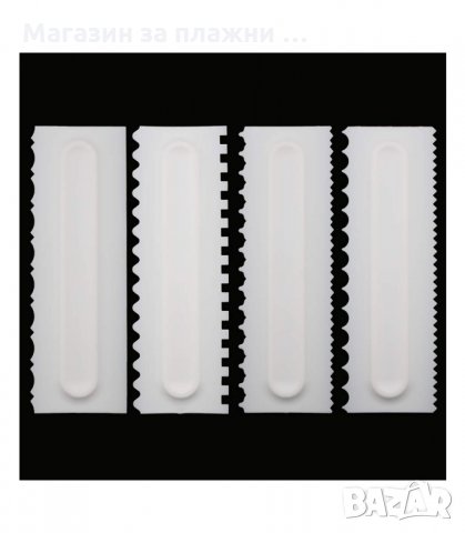 ДВУСТРАННИ СЛАДКАРСКИ ШПАТУЛИ ЗА ТОРТИ, КОМПЛЕКТ ОТ 4 БРОЯ - код 3131, снимка 15 - Други - 34129049