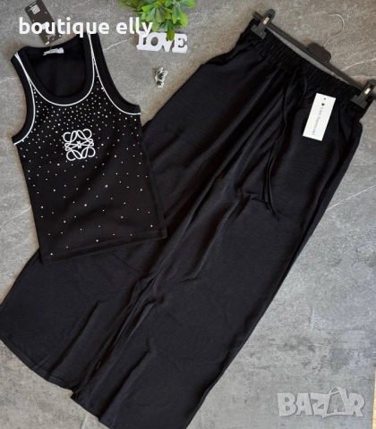 дамски панталон в бежово и тъмно синьо, снимка 4 - Панталони - 51768084