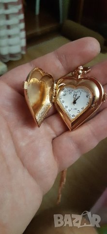 Часовник медальон сърце,нов, снимка 1