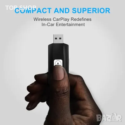 MSXTTLY U2C-AIR 2024 Wireless Car Play Stick,автомобили с кабелна CarPlay/iOS 10+,5Ghz Wi-Fi,USB A/C, снимка 2 - Аксесоари и консумативи - 49308629