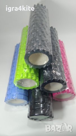 Големи класически фоумролер 45x14 ЧЕРЕН ЦВЯТ 2 МОДЕЛА Foam roller, снимка 5 - Йога - 40765055
