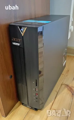 Компактен компютър Acer XC-885 - i5-8500, 2x4GB, 256GB Samsung SSD, Intel WiFi / Bluetooth, DVD-RW