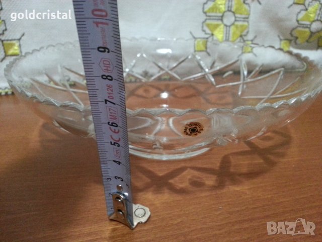Стар български кристал купа фруктиера, снимка 17 - Антикварни и старинни предмети - 26113876