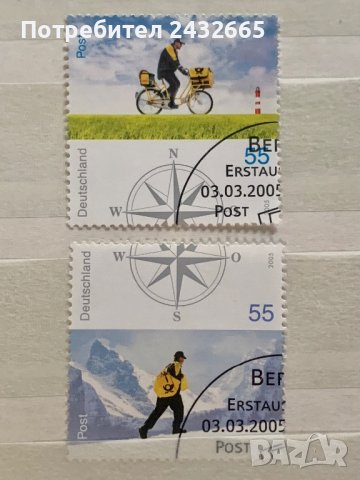 1623. Германия 2005 = “ Пощи и съобщения. Пощенски доставки - лято и зима. “ , снимка 1 - Филателия - 41240581