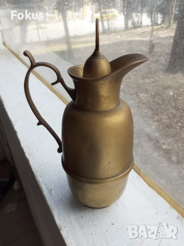 Стар бронзов декантер кана термос, снимка 2 - Антикварни и старинни предмети - 51510671