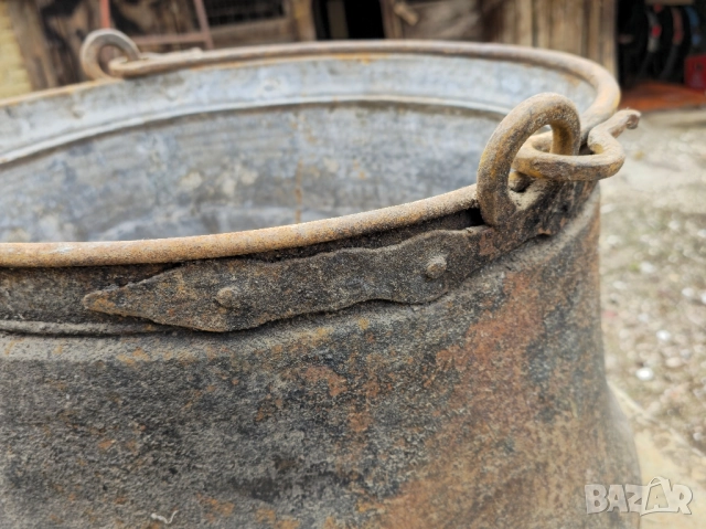 Голямо Метално Котле/Менче , снимка 3 - Декорация за дома - 52082538