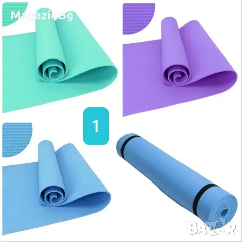 Постелка Йога Фитнес Гимнастика NBR TPE EVA postelka килимче подложка, снимка 2 - Други спортове - 50065910