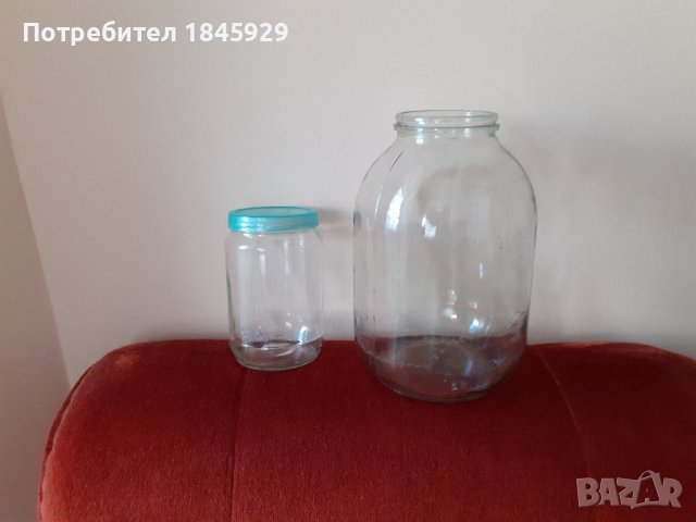 Стъклени буркани, снимка 1 - Буркани, бутилки и капачки - 42178604