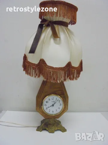 № 8735 Стара настолна лампа с часовник SCHOLER 