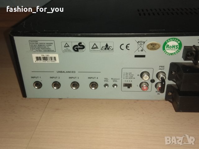Усилвател DAP Audio PA-180, снимка 6 - Ресийвъри, усилватели, смесителни пултове - 40712349