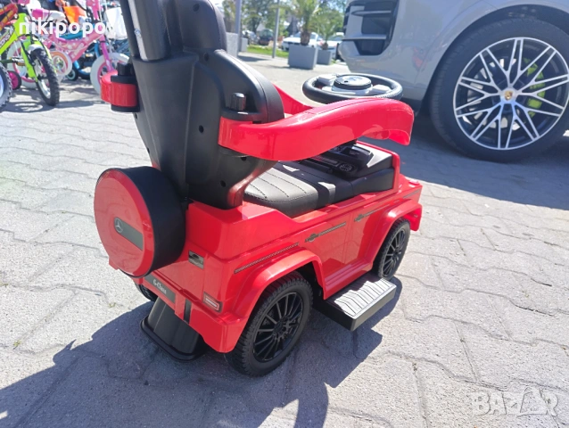 MERCEDES Кола за яздене с дръжка Mercedes-benz G350d червен, снимка 8 - Други - 53849733