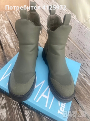 Дамски зелени боти Tendenz, 38 номер, снимка 4 - Дамски боти - 52048743