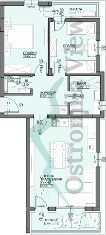 НА ЗЕЛЕНО! Двустайни и тристайни апартаменти от инвеститор - кв. Остромила, Пловдив, снимка 5 - Апартаменти - 52514144