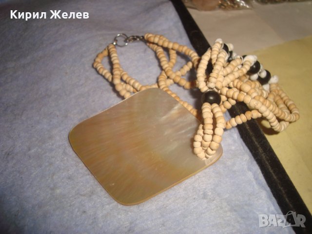 СКЪПОЦЕННА СЕДЕФЕНА ХЕНД-МЕЙД АРТ МЪНИСТЕНА ОГЪРЛИЦА КРАЛСКИ СЕДЕФ 15108, снимка 6 - Колиета, медальони, синджири - 35997643