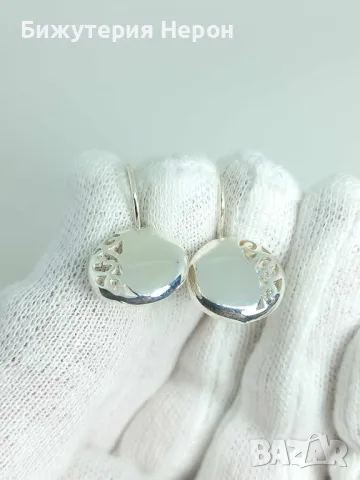 Сребърни обеци на кука