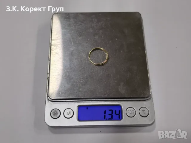 Дамски златен пръстен 14К 585 / 1,34 гр., снимка 7 - Пръстени - 55782629