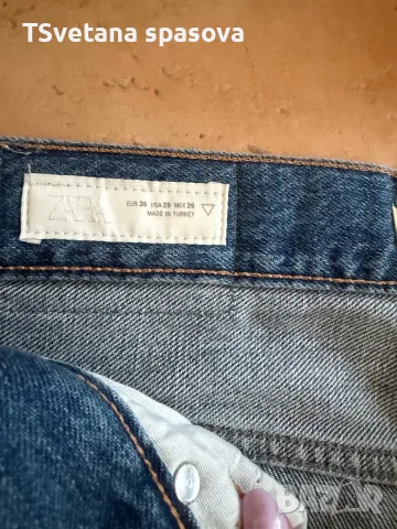 нови дънки, размер C Zara нов , снимка 5 - Дънки - 55806274