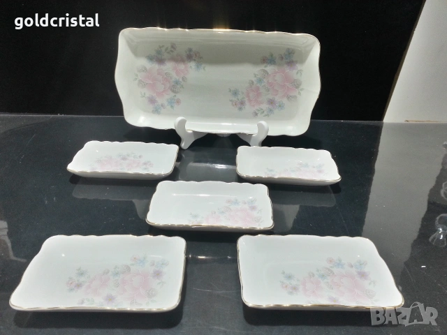 Стар български порцелан чинии , снимка 2 - Антикварни и старинни предмети - 53129128