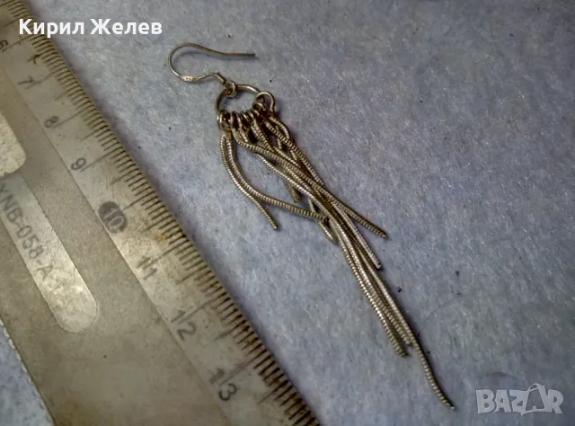 КРАСИВА НЕЖНА ПОСРЕБРЕНА ФЕШЪН АРТ ОБЕЦА от БЛАГОРОДНА СТОМАНА 47532, снимка 4 - Обеци - 48901748