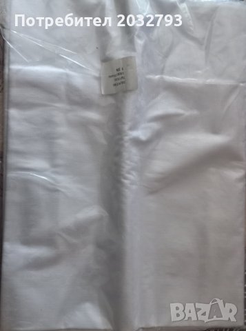 Бяла памучна покривка 130/178 см, снимка 2 - Покривки за маси - 41656787