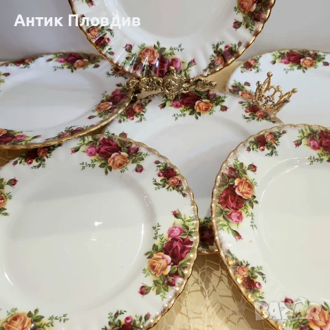 Комплект от 6 чинии 26см Royal Albert Old Country Roses, снимка 3 - Чинии - 50780105