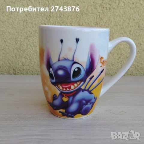 Детска порцеланова чаша с анимационни герой на Дисни - Stitch, снимка 3 - Чаши - 50824629