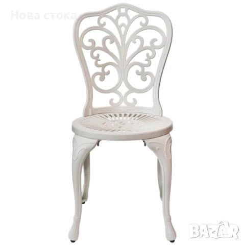 Градински стол цвят бял 43*50*87.5 см, снимка 1