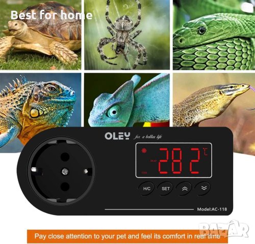 NICREW Цифров LED контролер,Термостат за терариум,аквариум,оранжерия,ферментация220V