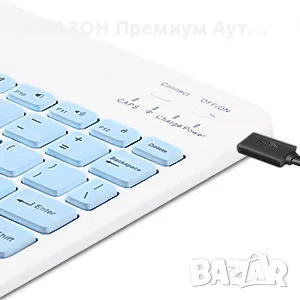 Кожен Калъф+Bluetooth магнитна клавиатура за Lenovo Tab M10 Plus 3rd Gen 10.6'' 2022/държач за молив, снимка 7 - Таблети - 48786791