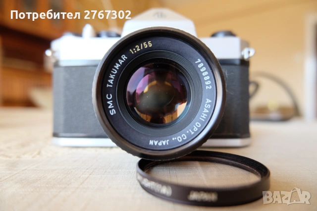Asahi Pentax & SMC TakumaR 55MM F2 Lens. M42 Mount, снимка 2 - Фотоапарати - 53800081