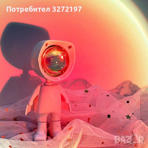 LED прожекторна лампа астронавт,слънчев залез,USB +акумулаторна батерия, снимка 2 - Настолни лампи - 40900006