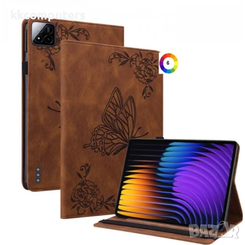 Xiaomi Pad 7 / Pad 7 Pro Butterfly Flower Кожен Калъф и Протектор, снимка 6 - Калъфи, кейсове - 51118708