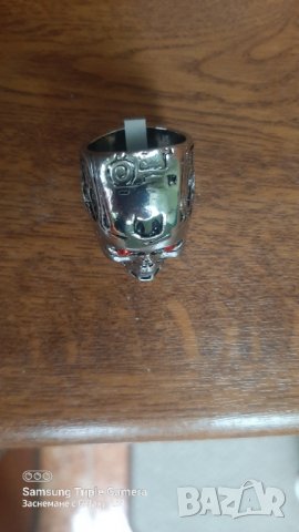 Мъжки пръстен ретро с червени кристални камъни Терминатор, снимка 6 - Пръстени - 34435193