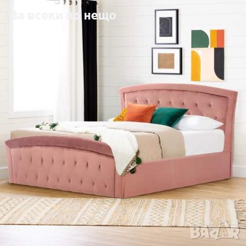 Спалня Оделия 160х200 см - розова Код P1847, снимка 2 - Спални и легла - 53015038