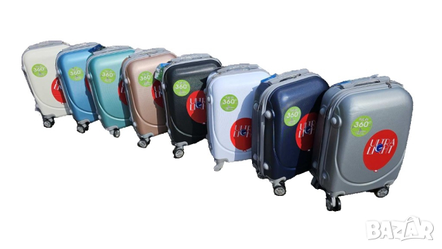 Куфар за ръчен багаж SUPER LIGHT 55x36x22-360 градуса колела, снимка 1 - Куфари - 44806297
