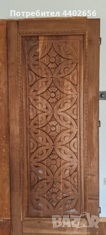 Черен петък цена врата от масив орех с ръчна дърворезба, снимка 3 - Други - 50924811