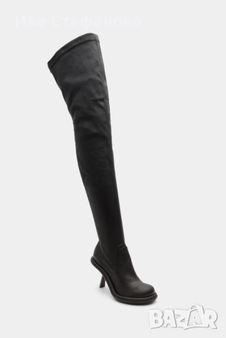 Разкошни Vic Matie нови дълги черни чизми ботуши до каляното кожени кожа 100 % оригинални маркови , снимка 3 - Дамски ботуши - 48933413