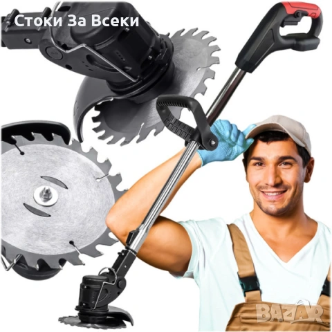 Акумулаторен тример за трева XXL с 2 батерии, снимка 14 - Градинска техника - 53833003