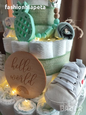 Торта от памперси , снимка 7 - Пелени, памперси - 51098112