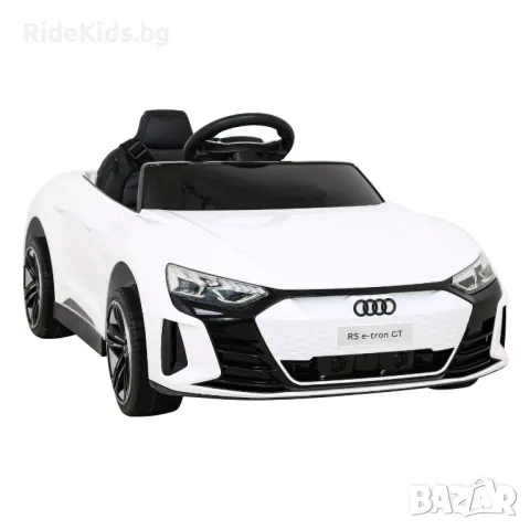 Audi RS E-Tron GT 12V – Детска акумулаторна кола, Бял, EVA гуми, снимка 2 - Детски велосипеди, триколки и коли - 50419759