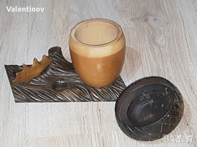 Старинна дървена кутия за тютюн , снимка 4 - Антикварни и старинни предмети - 44517613