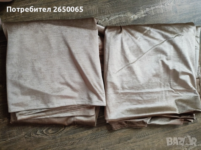 Нови плътни пердета в бежово-златист цвят/ 2 броя!, снимка 4 - Пердета и завеси - 52709279