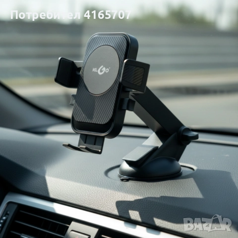 Стойка за телефон за кола KL GO Suction Cup Holder Z62 – 360° въртене, вендуза с гел, универсална съ, снимка 5 - Селфи стикове, аксесоари - 52815135
