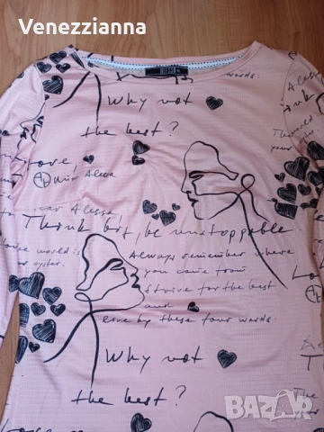 ALESSA Alessa Алеса Блуза в бледо-розов цвят - S, снимка 3 - Блузи с дълъг ръкав и пуловери - 53494807